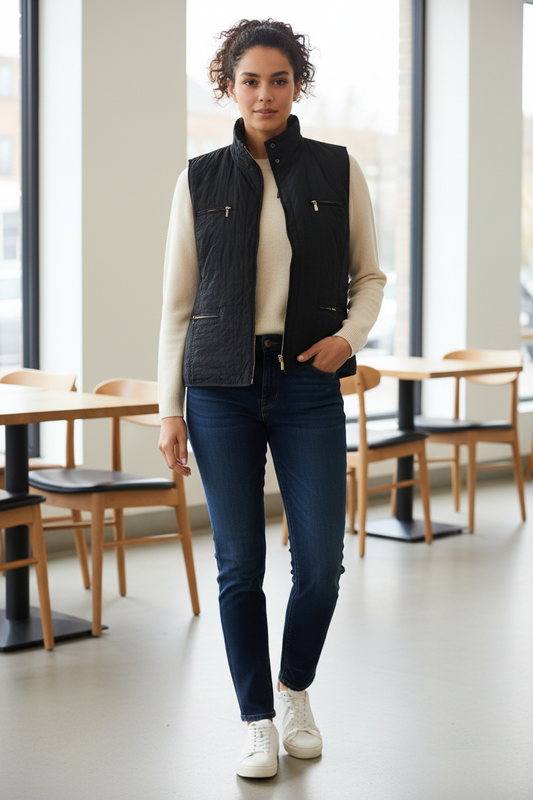 Μοντέλο με πιο κοντό αμάνικο μπουφάν