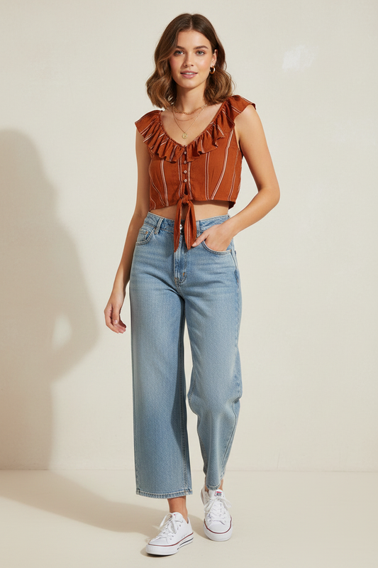 Μπλούζα AMERICAN EAGLE - Crop Top Look