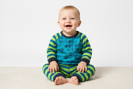 Baby boy wearing outfit set