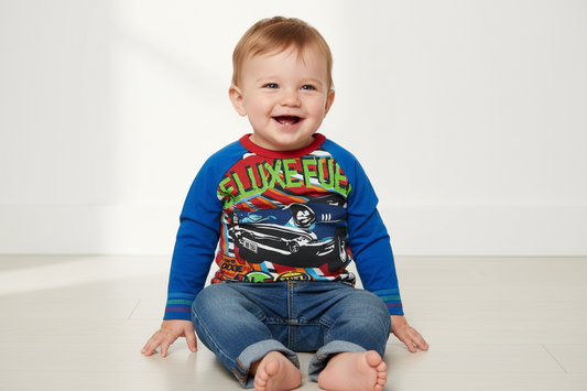 Baby boy wearing t-shirt