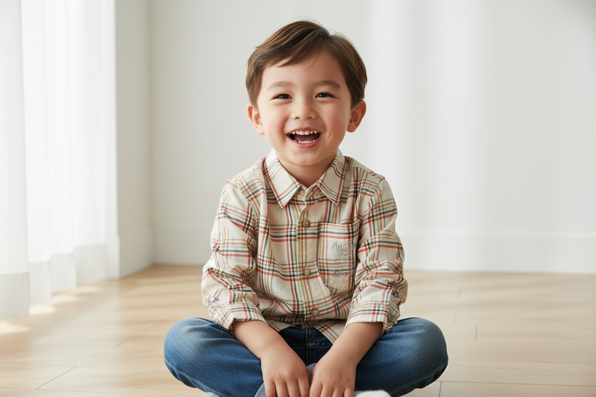Boy 2 years old wearing shirt