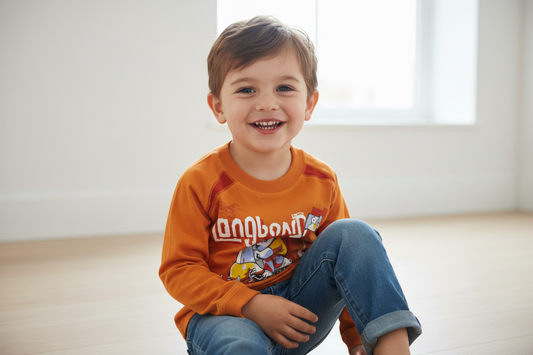 Boy 2 years old wearing t-shirt