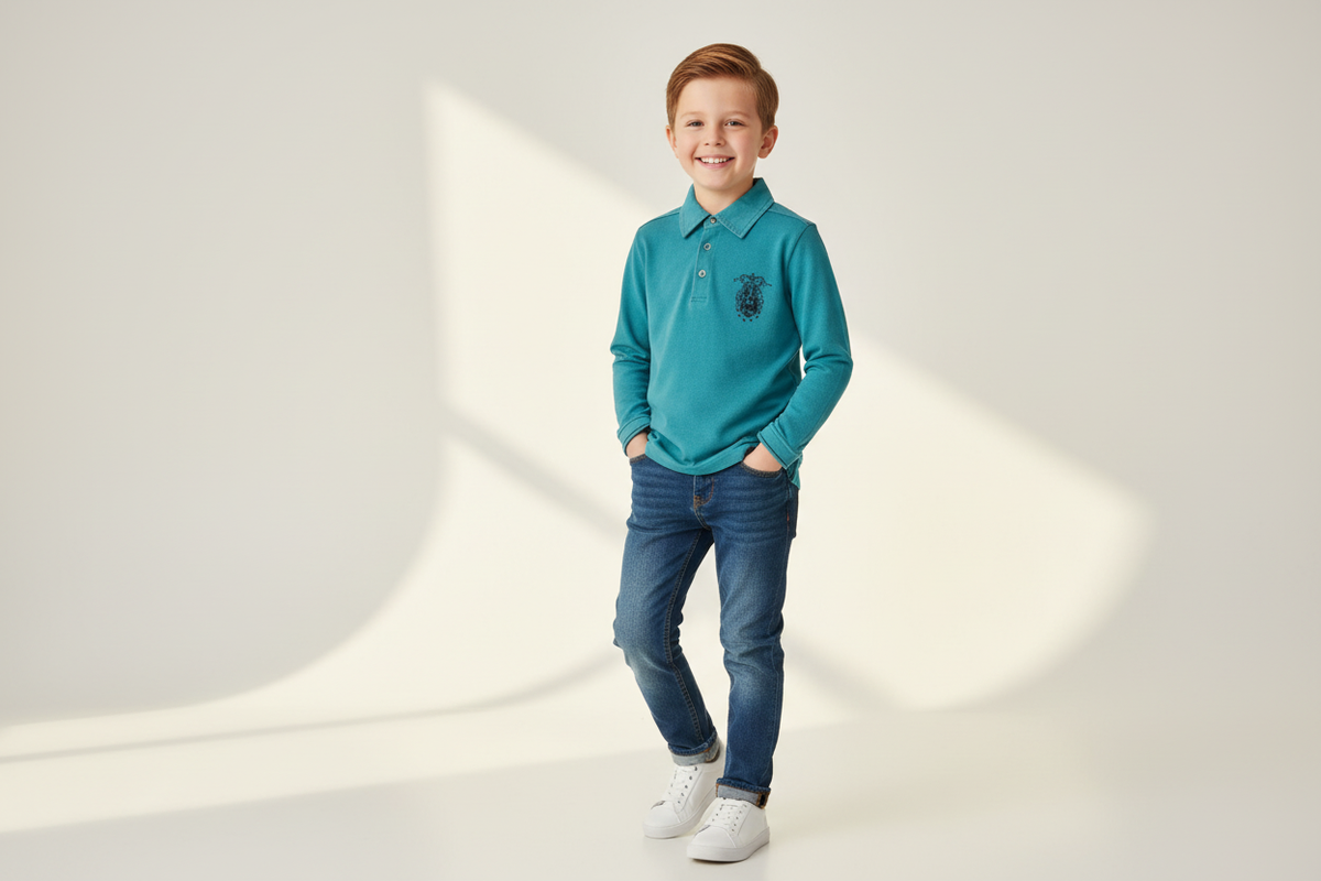 Boy 6 years old wearing t-shirt