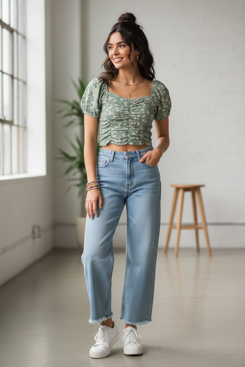 Μπλούζα HOLLISTER - Crop Top Look