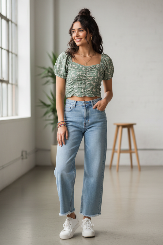 Μπλούζα HOLLISTER - Crop Top Look