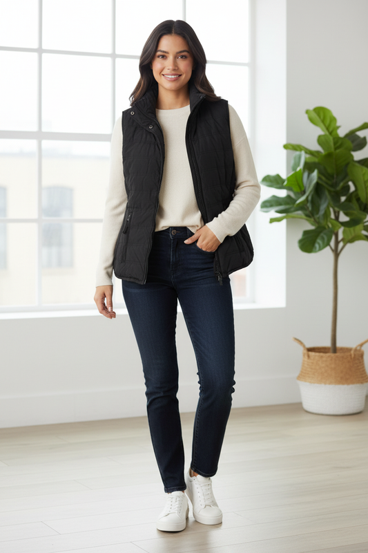 Μοντέλο με αμάνικο μπουφάν νούμερο L-XL