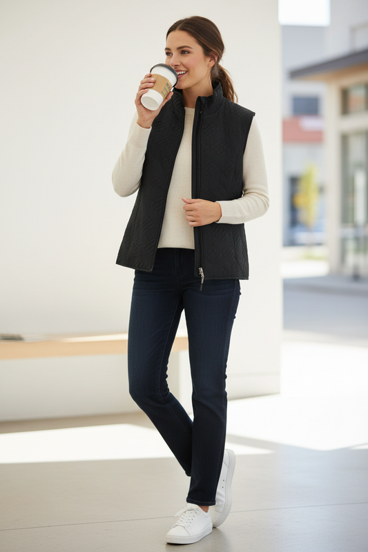 Μοντέλο με αμάνικο μπουφάν νούμερο M